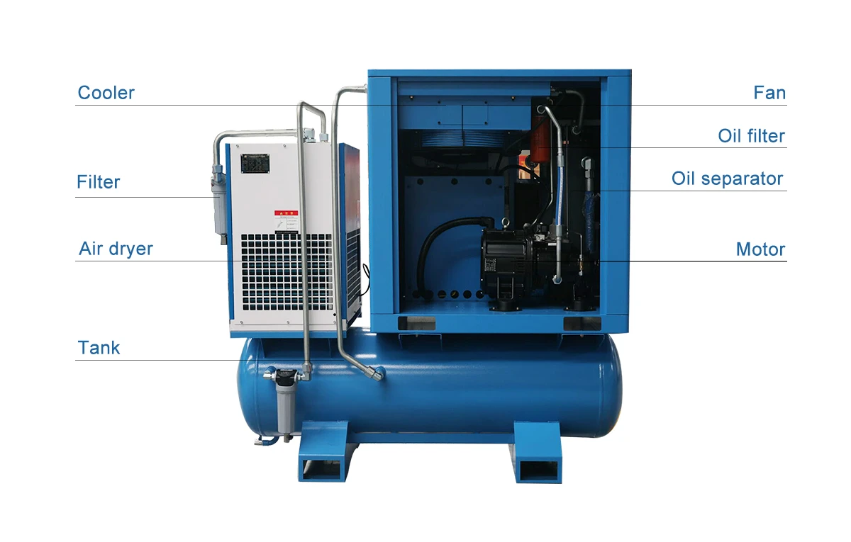 22kw Screw air compressor with air dryer 22kw Screw air compressor with air dryer
